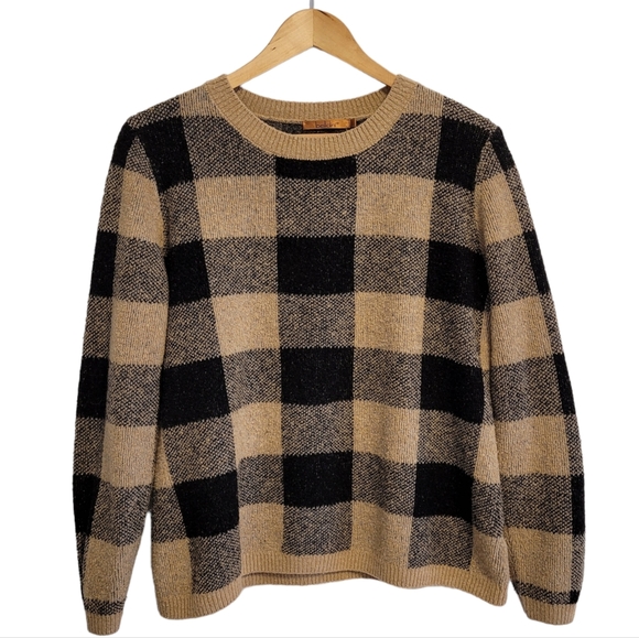 BELLDINI Plaid Knit Sweater (Large) - Picture 1 of 4